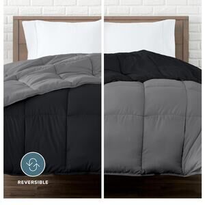 NEW Modern Threads Reversible All Seasons 2 Tone Gray Twin Comforter